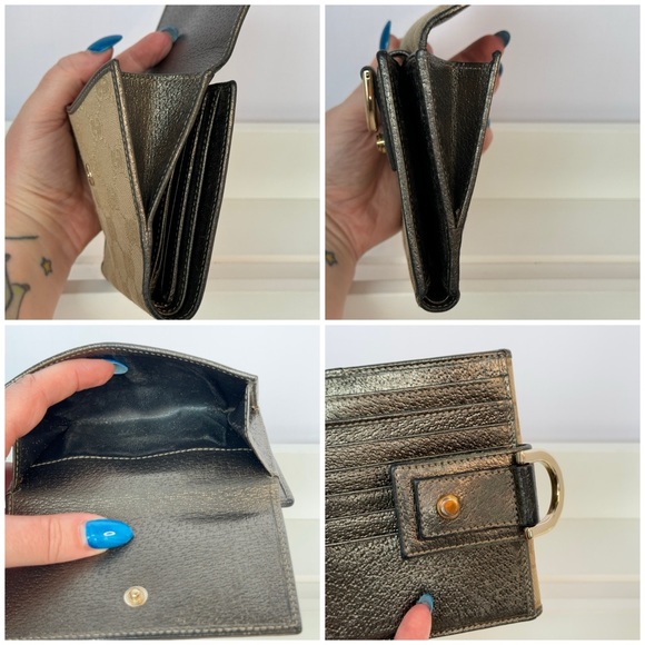 Gucci Canvas Canvas Compact Metallic Wallet - Picture 8 of 11